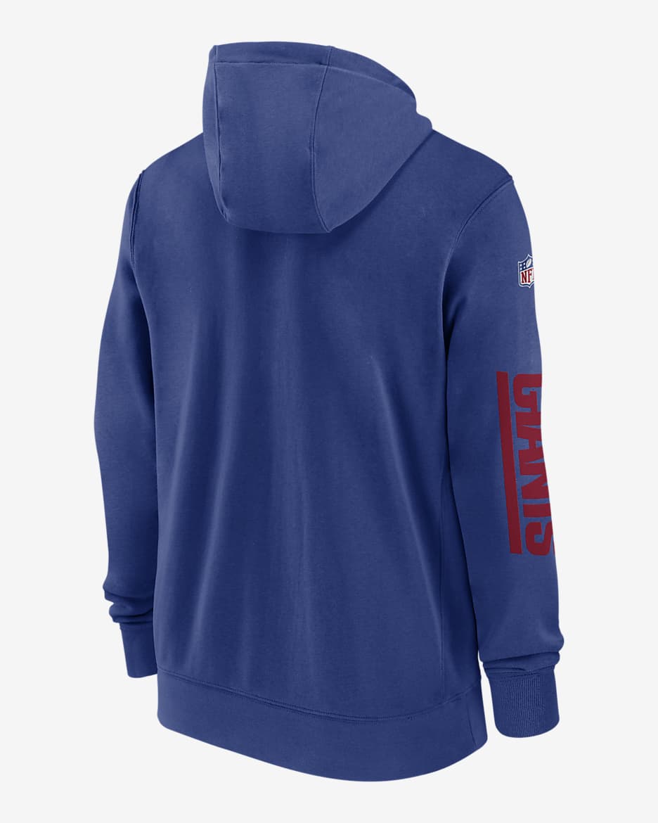 New York Giants Sideline Team Issue Club Men s Nike Full Zip Hoodie